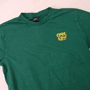 Oakley Mens Regular Fit Short Sleeve T-Shirt Medium Green Floral Logo Graphic